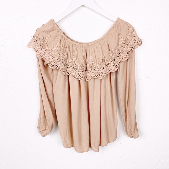 C+J Collection Size M Peasant Off Shoulders Blouse - Picture 4 of 5